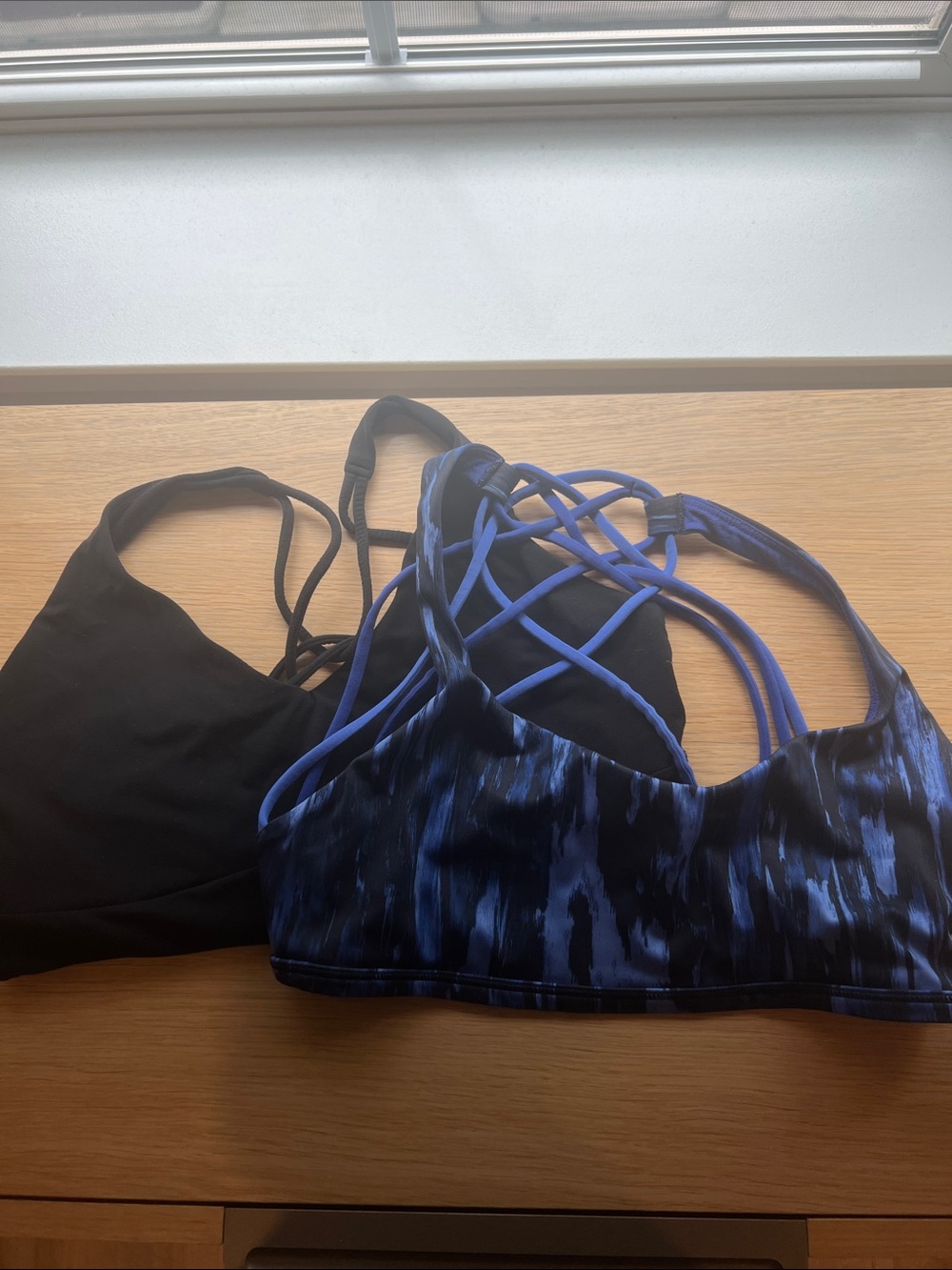 Bundle 2 sports bras- lululemon & athletica Black and Blue sports bra